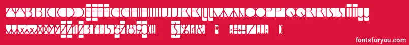 LinotypemindlineInside Font – White Fonts on Red Background