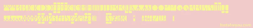 LinotypemindlineInside Font – Yellow Fonts on Pink Background