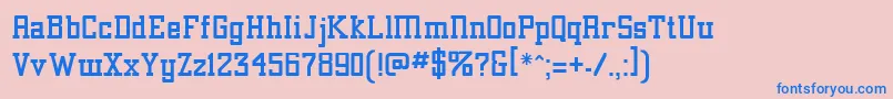 フォントAlexandria – ピンクの背景に青い文字