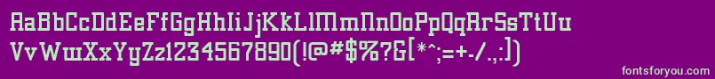 Шрифт Alexandria – зелёные шрифты на фиолетовом фоне
