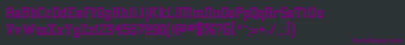 Czcionka Alexandria – fioletowe czcionki na czarnym tle