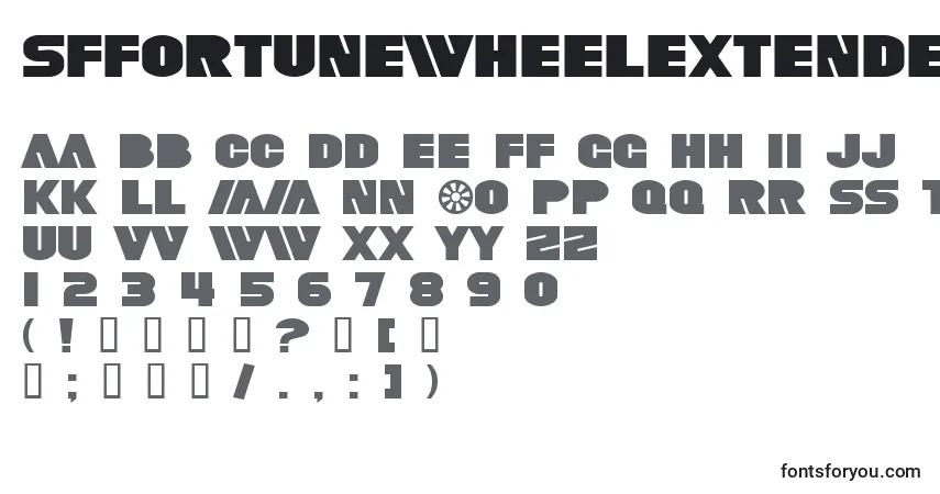 Шрифт SfFortuneWheelExtended – алфавит, цифры, специальные символы