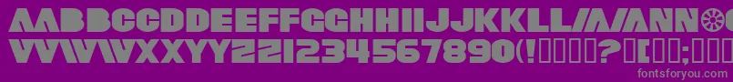 SfFortuneWheelExtended Font – Gray Fonts on Purple Background