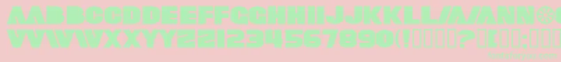 SfFortuneWheelExtended Font – Green Fonts on Pink Background