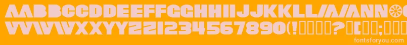SfFortuneWheelExtended Font – Pink Fonts on Orange Background