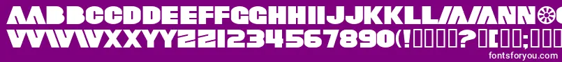 SfFortuneWheelExtended Font – White Fonts on Purple Background