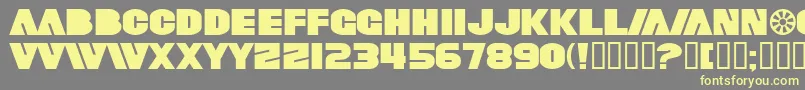 SfFortuneWheelExtended Font – Yellow Fonts on Gray Background