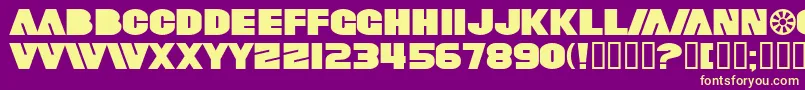 SfFortuneWheelExtended Font – Yellow Fonts on Purple Background