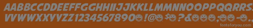 AvengeanceMightiestAvenger Font – Gray Fonts on Brown Background