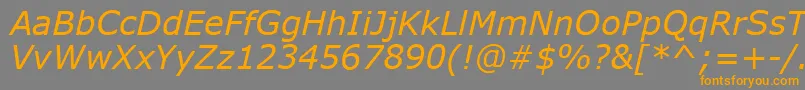 VerdanaРљСѓСЂСЃРёРІ Font – Orange Fonts on Gray Background