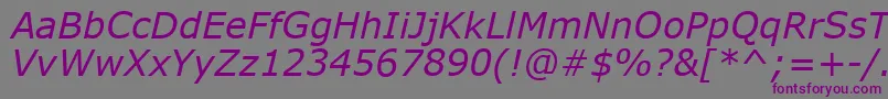 VerdanaРљСѓСЂСЃРёРІ Font – Purple Fonts on Gray Background