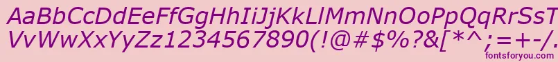 VerdanaРљСѓСЂСЃРёРІ Font – Purple Fonts on Pink Background