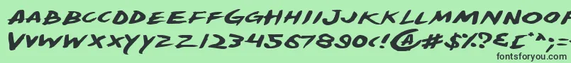 YellowjacketExpanded Font – Black Fonts on Green Background