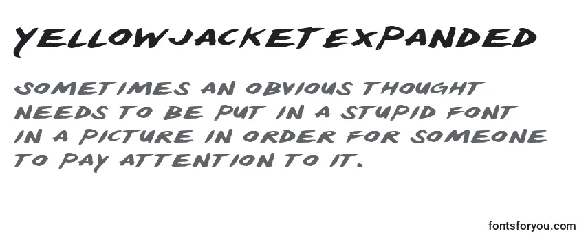 YellowjacketExpanded Font