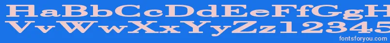 Fonte HalcyoniaSuperwide – fontes rosa em um fundo azul