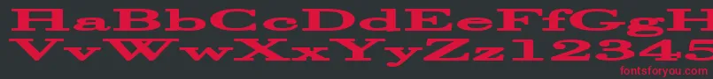 HalcyoniaSuperwide Font – Red Fonts on Black Background