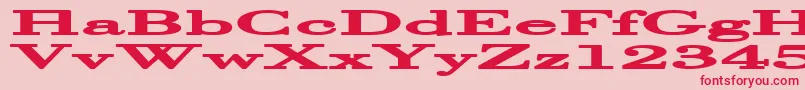 HalcyoniaSuperwide Font – Red Fonts on Pink Background