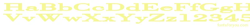 HalcyoniaSuperwide Font – Yellow Fonts on White Background