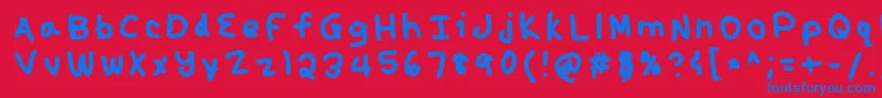 Kunal Font – Blue Fonts on Red Background