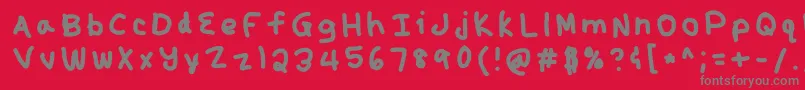 Kunal Font – Gray Fonts on Red Background