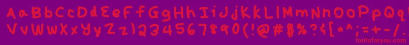 Kunal Font – Red Fonts on Purple Background