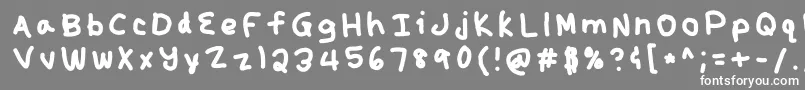 Kunal Font – White Fonts on Gray Background