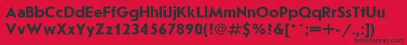Jrs75C Font – Black Fonts on Red Background