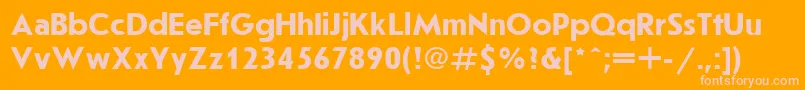 Jrs75C Font – Pink Fonts on Orange Background