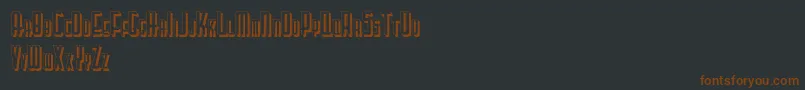 Шрифт Letteringdecoshadow – коричневые шрифты на чёрном фоне