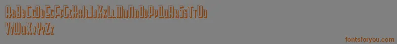 Letteringdecoshadow Font – Brown Fonts on Gray Background