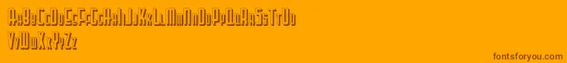 fuente Letteringdecoshadow – Fuentes Marrones Sobre Fondo Naranja
