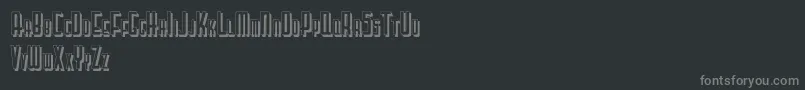 Letteringdecoshadow Font – Gray Fonts on Black Background
