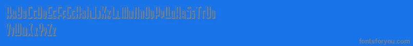 Letteringdecoshadow Font – Gray Fonts on Blue Background