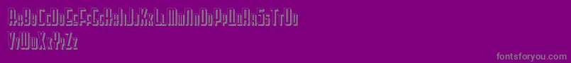 Letteringdecoshadow-fontti – harmaat kirjasimet violetilla taustalla