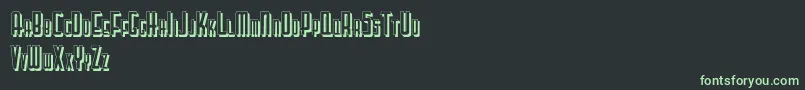 Letteringdecoshadow-Schriftart – Grüne Schriften auf schwarzem Hintergrund