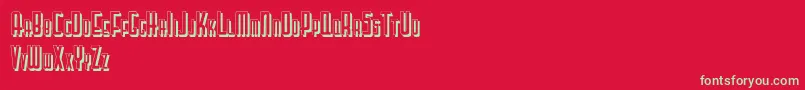 fuente Letteringdecoshadow – Fuentes Verdes Sobre Fondo Rojo