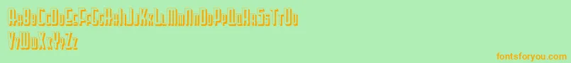 Шрифт Letteringdecoshadow – оранжевые шрифты на зелёном фоне
