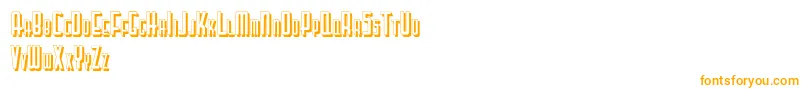 Letteringdecoshadow-fontti – oranssit fontit valkoisella taustalla