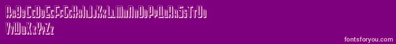 Letteringdecoshadow-fontti – vaaleanpunaiset fontit violetilla taustalla