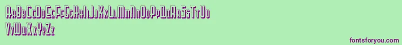 fuente Letteringdecoshadow – Fuentes Moradas Sobre Fondo Verde