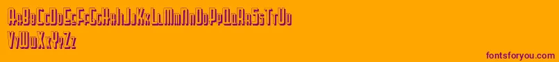 Шрифт Letteringdecoshadow – фиолетовые шрифты на оранжевом фоне