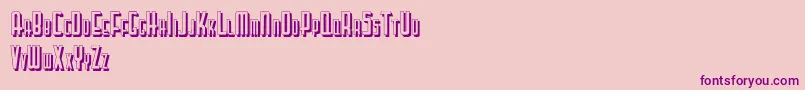 Letteringdecoshadow Font – Purple Fonts on Pink Background