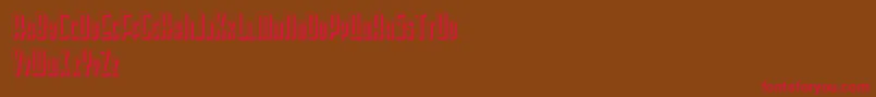 Letteringdecoshadow Font – Red Fonts on Brown Background