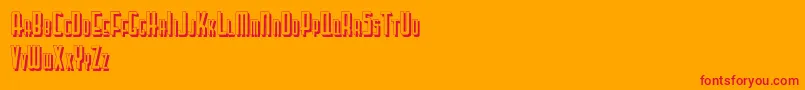 Police Letteringdecoshadow – polices rouges sur fond orange