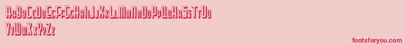 Letteringdecoshadow Font – Red Fonts on Pink Background