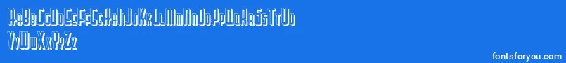 Шрифт Letteringdecoshadow – белые шрифты на синем фоне