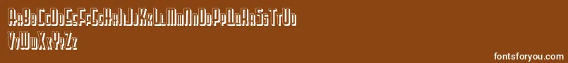 Letteringdecoshadow-Schriftart – Weiße Schriften auf braunem Hintergrund