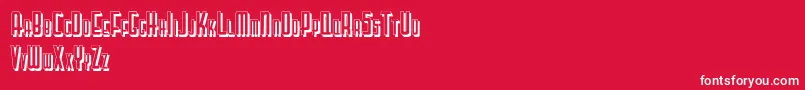 Letteringdecoshadow Font – White Fonts on Red Background