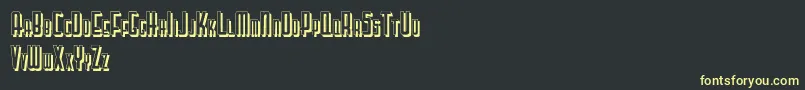Letteringdecoshadow Font – Yellow Fonts on Black Background