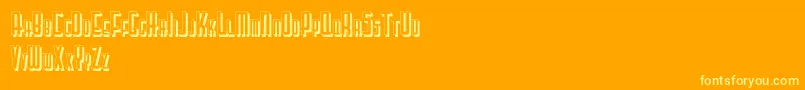 Letteringdecoshadow Font – Yellow Fonts on Orange Background